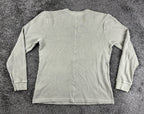 Citizens of Humanity Mens Large L Waffle Knit Thermal Long Sleeve Shirt Olive