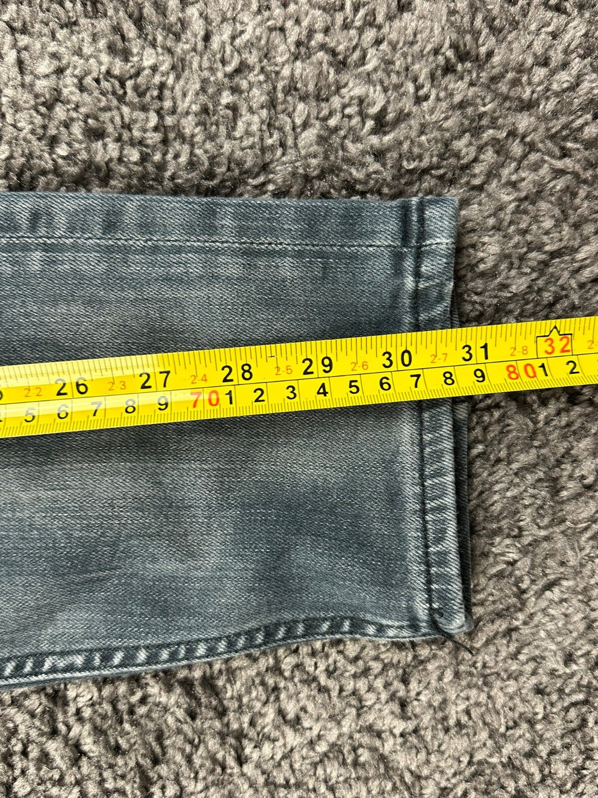 NEUW Denim Mens Iggy Skinny Jeans 31x32 Washed Gray Button Fly Cotton