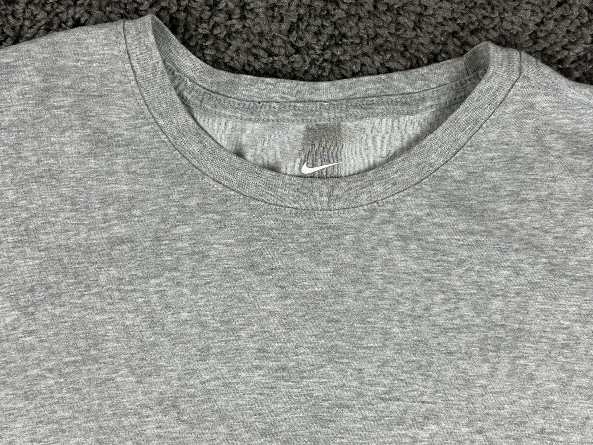 Nike Mens XL Heather Grey Elite World Long Sleeve T-Shirt Dri-Fit