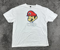 Mens 2XL White WIID Super Mario Weed Parody Graphic T-Shirt