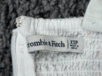Abercrombie & Fitch Dress Womens XSP Sundress White Strawberry Linen