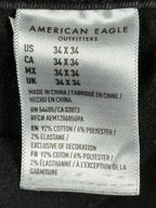 American Eagle Next Level Flex Jeans Mens Black Straight Stretch Denim Sz 34x34