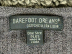 Barefoot Dreams CozyChic V-Neck Shirt Dress Gray One Size Plus Short Sleeve