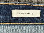 FRAME Womens 29 Le High Skinny Jeans Copa Wash Split Hem Blue Denim USA