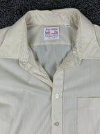 Vintage Manhattan The Natural Shirt Mens Beige Short Sleeve Button Down 18 Tall
