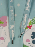 Disney Loungefly Snowman Hoodie Unisex Mickey Minnie Donald Daisy Christmas Sz L