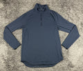 Lululemon Mens L Drysense Training Half Zip Pullover Navy Blue