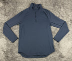 Lululemon Mens L Drysense Training Half Zip Pullover Navy Blue