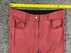 Piper by SmartPak Womens 26R Berry Red Silicone Full Seat Equestrian Breeches
