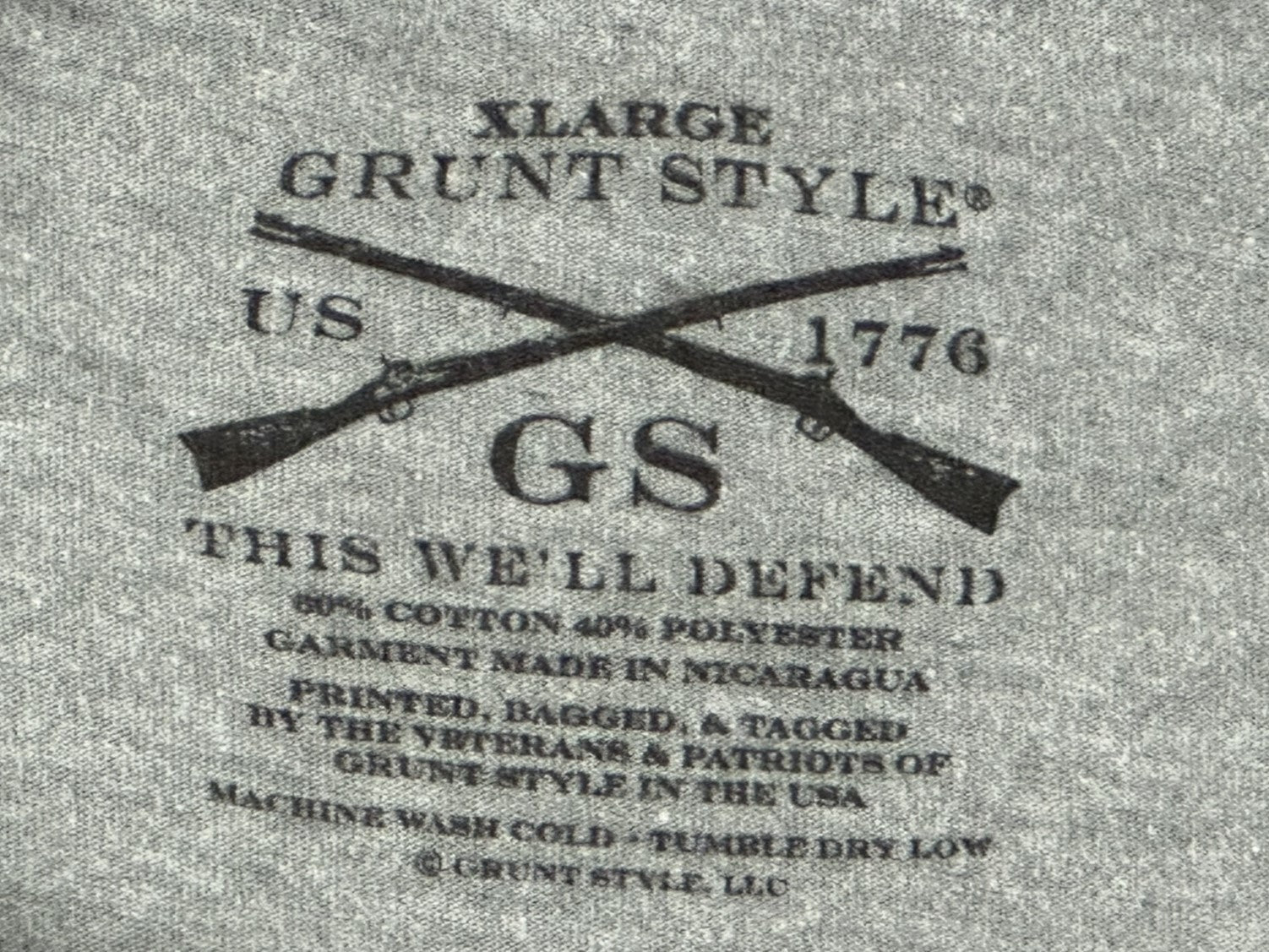 Grunt Style Send It Mortar Shirt Mens Gray Military Patriotic Graphic Tee Sz XL