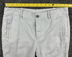 Outerknown Mens Beach Trouser Pants Gray Hemp Cotton Button Fly Sz 31