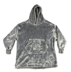 Redess Oversized Wearable Blanket Hoodie Grey Sherpa Lined Fleece Pullover OS