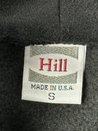 Vintage Hill Made in USA Black Pullover Hoodie Sweatshirt Mens Small Blank