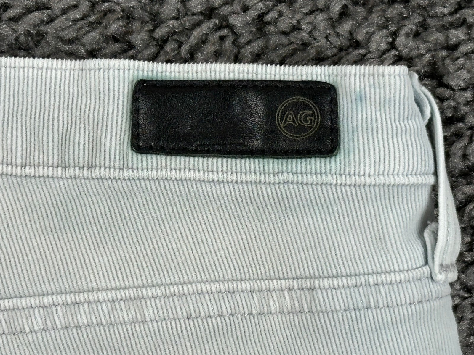 AG Adriano Goldschmied The Prima Ankle Corduroy Pants  Gray Slim Women Size 28R