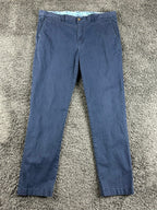 Tommy Bahama Boracay Pants Men Blue Flat Front Stretch Chinos Sz 38x32