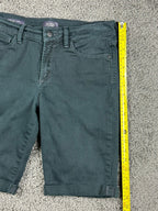 NYDJ Briella Womens 4 Black Roll Cuff Bermuda Jean Shorts