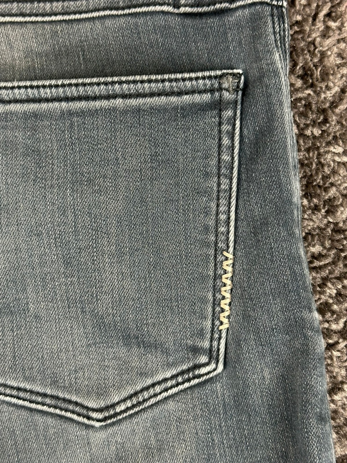 NEUW Denim Mens Iggy Skinny Jeans 31x32 Washed Gray Button Fly Cotton