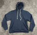 PACT Mens Size L Navy Blue 100% Organic Cotton Hooded Sweatshirt Hoodie