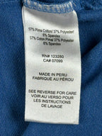 TravisMathew Polo Shirt Men Blue Pima Cotton Stretch Cranwell Golf Resort Sz L