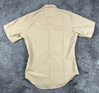 USMC Marine Corps Khaki Short Sleeve Service Shirt Mens DLA Uniform Tan  Size 15
