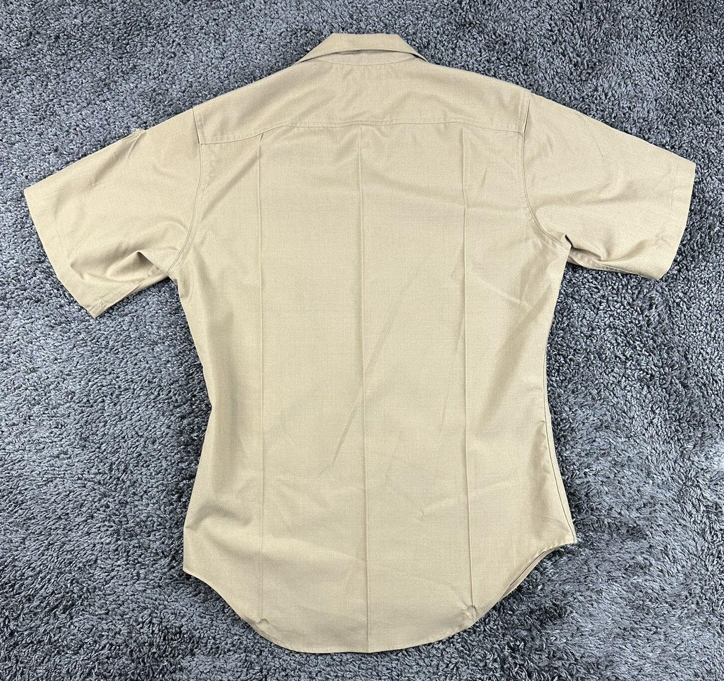 USMC Marine Corps Khaki Short Sleeve Service Shirt Mens DLA Uniform Tan  Size 15