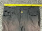 Lululemon ABC Slim-Fit 5 Pocket Pants Mens Black Warpstreme Trousers Sz 31x27