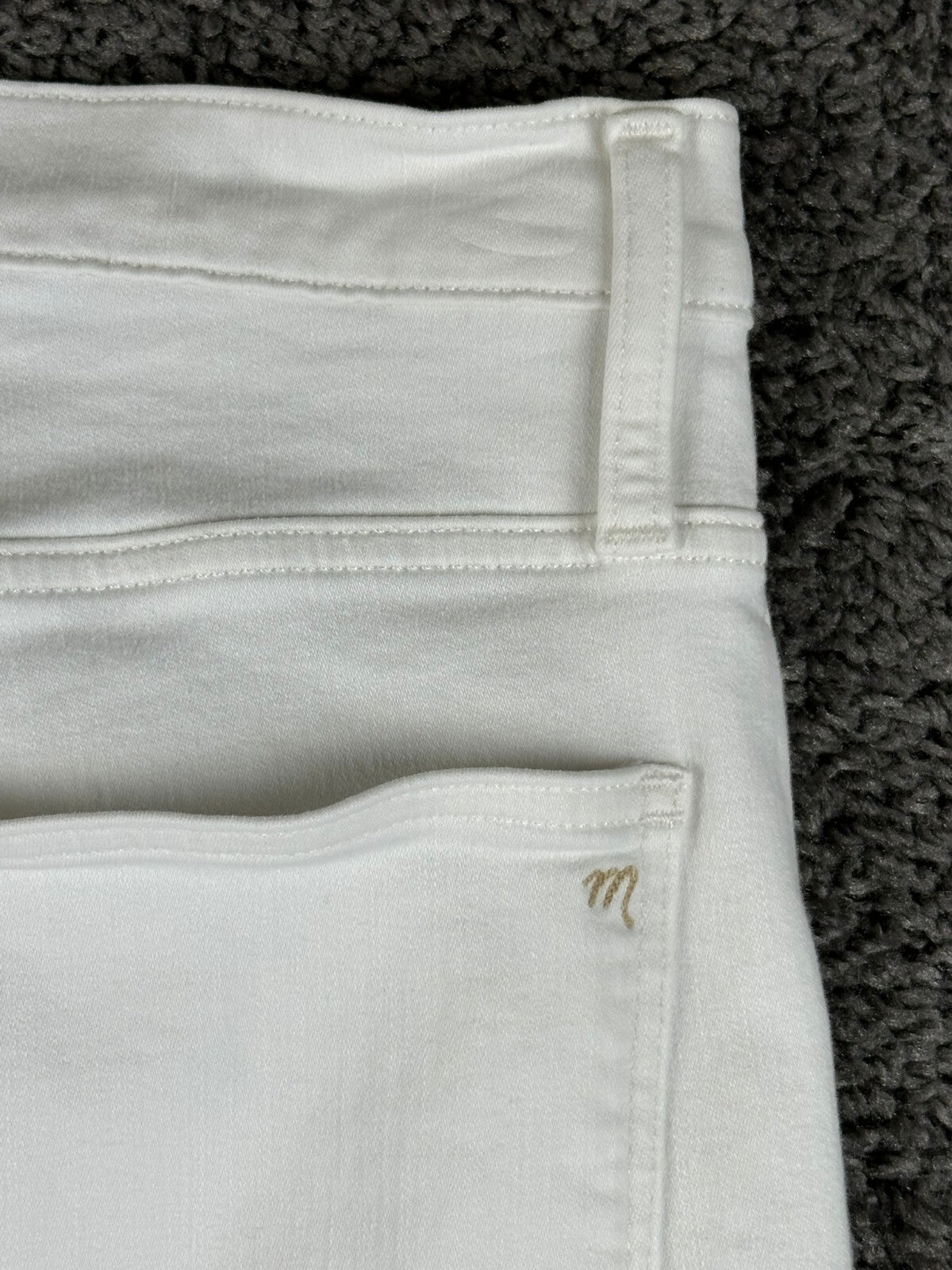 Madewell Womens 31P White 10" High-Rise Skinny Jeans Stretch