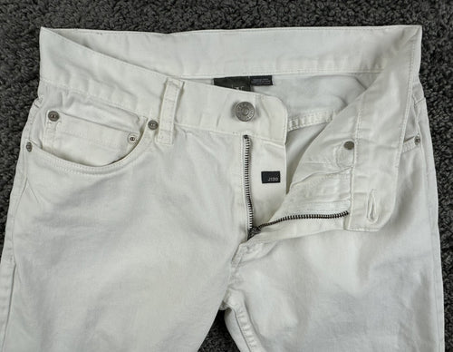 Armani Exchange Mens J130 Skinny White Jeans Stretch Cotton Pants AX 28 Short