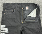 Vintage Levis 505 Jeans Mens 34x30 Black Made In USA Painted Distressed Grunge