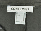 Contempo Wide Leg Trousers Womens Medium Black High Waisted Pleated Front