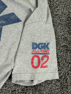 DGK All Day 02 T-Shirt Mens Gray Dirty Ghetto Kids Skateboard Tee Shirt Sz Large