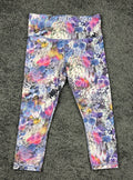 Athleta Elation Capris Floral High Rise Leggings Medium M Activewear