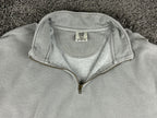 Comfort Colors 1580 Mens 2XL Grey Garment Dyed Quarter Zip Sweatshirt Pullover