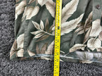 High Surf Mens Hawaiian Shirt Cotton Short Sleeve Olive Green Tropical Leaf XL