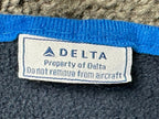 Delta Airlines Globalc First Class Navy Blue Eco Fleece Blanket 59x38"