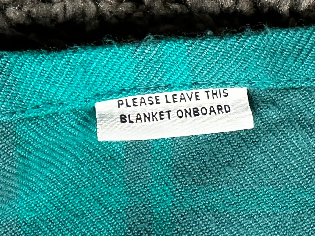 Filson Exclusively Designed for Alaska Airlines Plaid Travel Blanket Teal