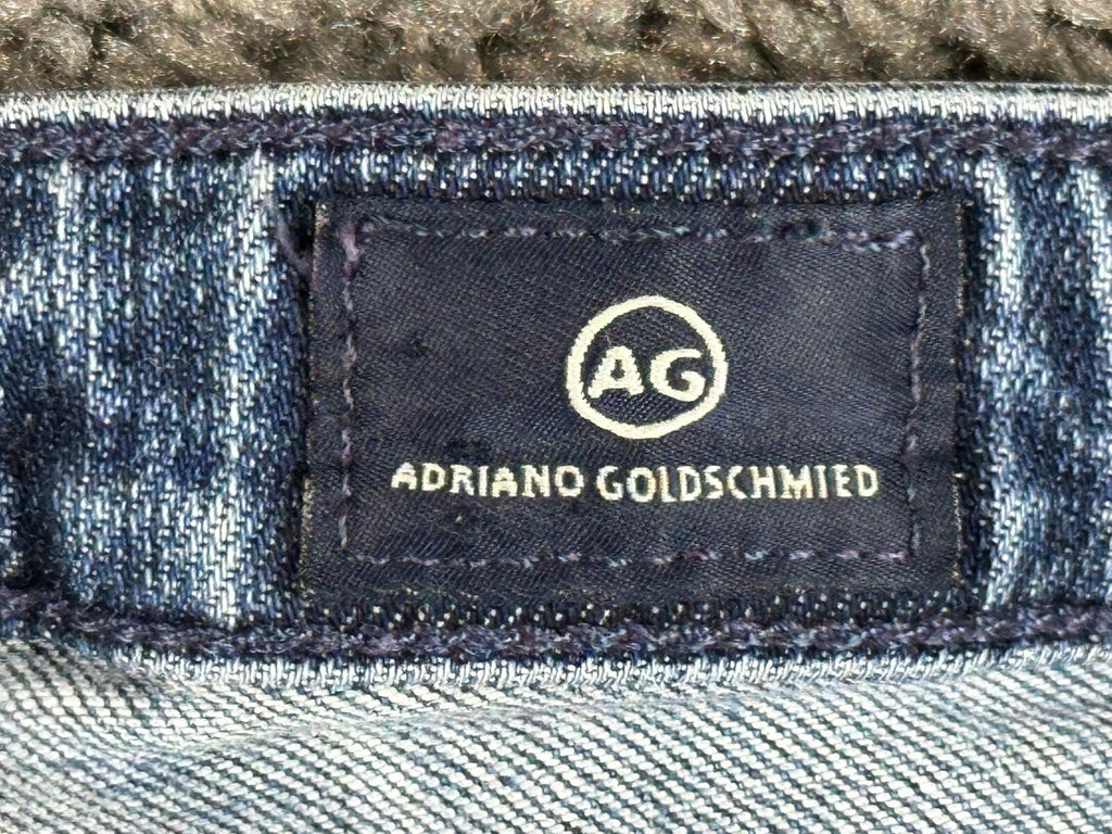 AG Adriano Goldschmied Womens 30 The Stevie Cuff Slim Straight Jeans Blue