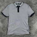 BOSS Hugo Boss Parlay 192 Mercerized Polo Shirt Men Gray Black Micro Pattern M