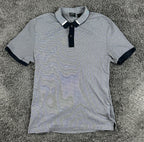 BOSS Hugo Boss Parlay 192 Mercerized Polo Shirt Men Gray Black Micro Pattern M