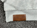 Naketano Womens Gray Cowl Neck Hoodie Pullover Sweatshirt Owl Rope Patch Sz M