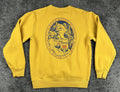 Coors Banquet Mens Sweatshirt Yellow Crewneck Rocky Mountain Beer Graphic Sz M