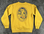 Coors Banquet Mens Sweatshirt Yellow Crewneck Rocky Mountain Beer Graphic Sz M