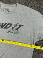 Grunt Style Send It Mortar Shirt Mens Gray Military Patriotic Graphic Tee Sz XL