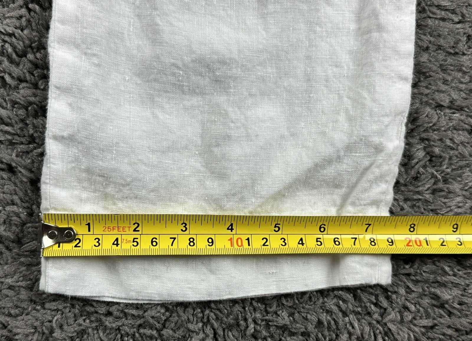 Cubavera Collection Mens White 100% Linen Pants Straight Leg Sz 38x32