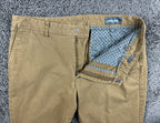 Bonobos Stretch Washed Chino Pants Mens 35x36 Slim Fit Tan Khaki Paisley Pocket