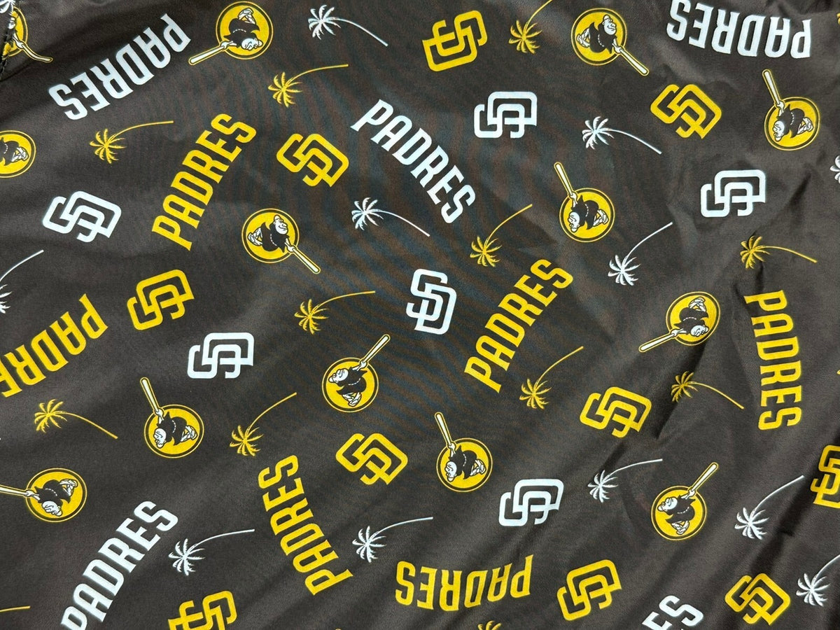San Diego Padres Men's Large L BDA Hawaiian Shirt Button Up All Over Print SGA