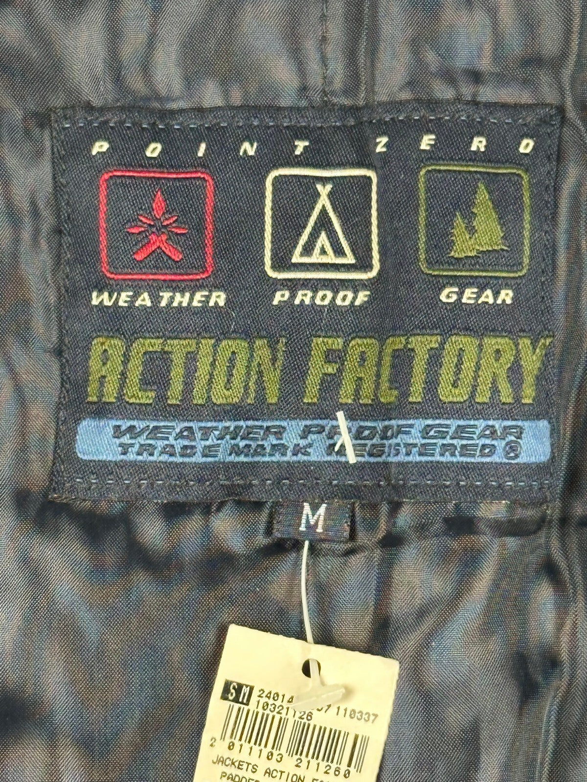 Point Zero Action Factory Montana Jacket Men Navy Yellow Weatherproof Sz M NWT