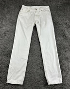 Armani Exchange Mens J130 Skinny White Jeans Stretch Cotton Pants AX 28 Short
