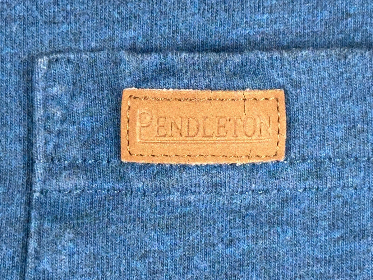 Pendleton Deschutes Mens Large L Blue Heather Short Sleeve Pocket T Shirt Tee