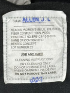 US Navy Crackerjack Pants Dress Blue Wool Slacks Defense Logistics Women's 10MR